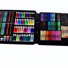 258 шт./компл. детская художественная кисть для рисования Набор подарочных коробок инструменты для рисования карандаш Акварельная кисть набор канцелярских принадлежностей акварельные цвета