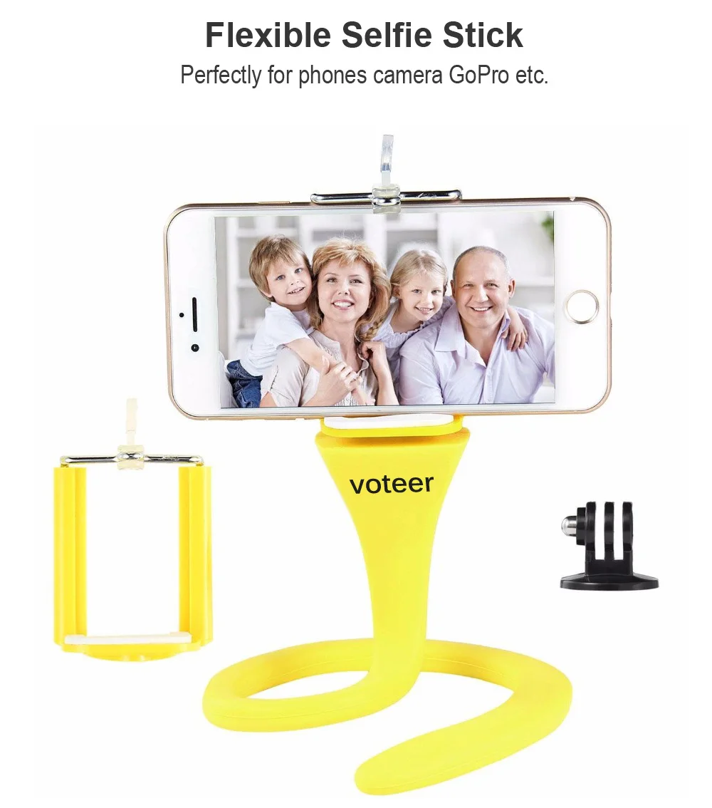 Voteer flexível selfie vara monopod sem fio