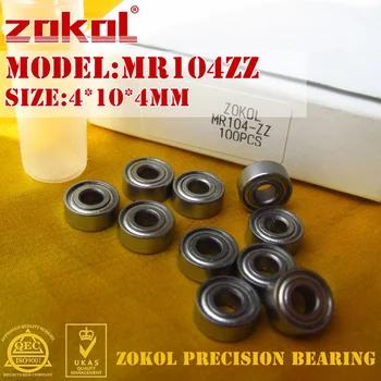 

ZOKOL bearing MR104 ZZ Miniature Deep Groove ball bearing 4*10*4mm