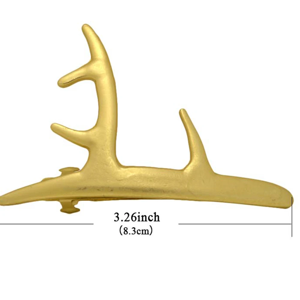 Женская мода, Золотая рога оленя для волос, запонка, заколка для волос, заколка для волос, аксессуар для волос, готический панк, заколка для волос, преувеличенный олень