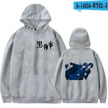 

New Cool Black Butler Hoodies&Sweatshirts Men/Women Fashion Casual Harajuku Anime Hoodie Print Black Butler Pullover Top