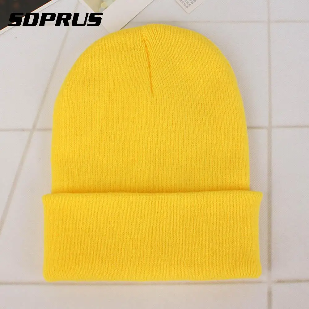 

Winter Men Women Unisex Fleece Solid Wool Knit Hat Autumn Winter Warm Couple Beanie Knit Ski Hats Hedging Cap Outdoor Climbing