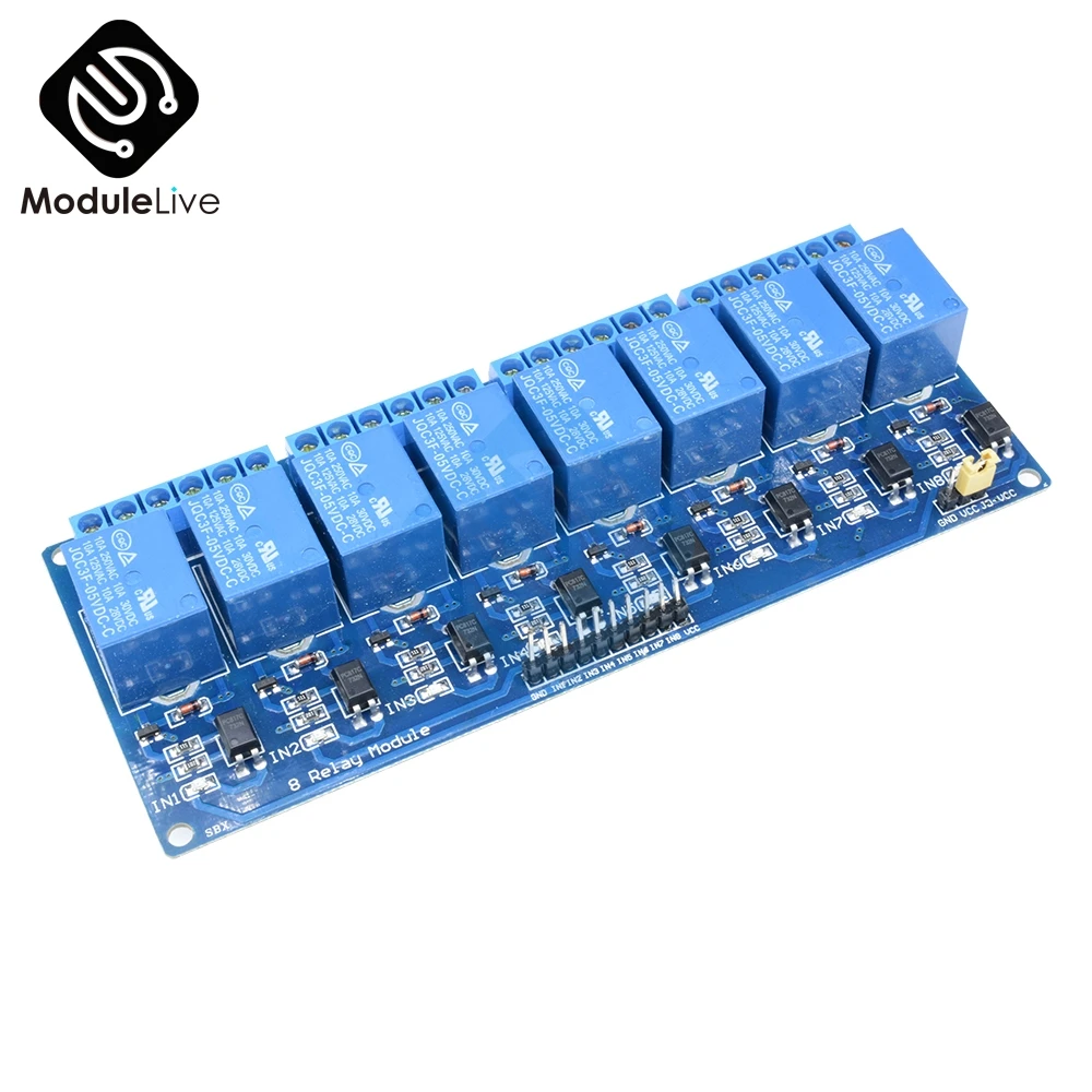 Плата релейного модуля для Arduino 5 В 8 каналов 10 А 250 переменного тока 30 постоянного