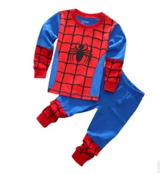 Детская пижама pijama enfant пижама с Бэтменом хлопковое ночное белье для мальчиков детский пижамный костюм с длинным рукавом - Цвет: Прозрачный