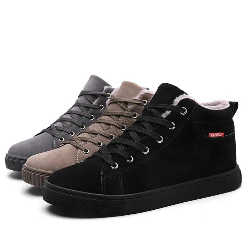 

2018 New Winter Shoes Men Comfortable High Quality Fur Mens Boots Fashion Super Warm Shoes Men Winter Men'S Boots XX-327