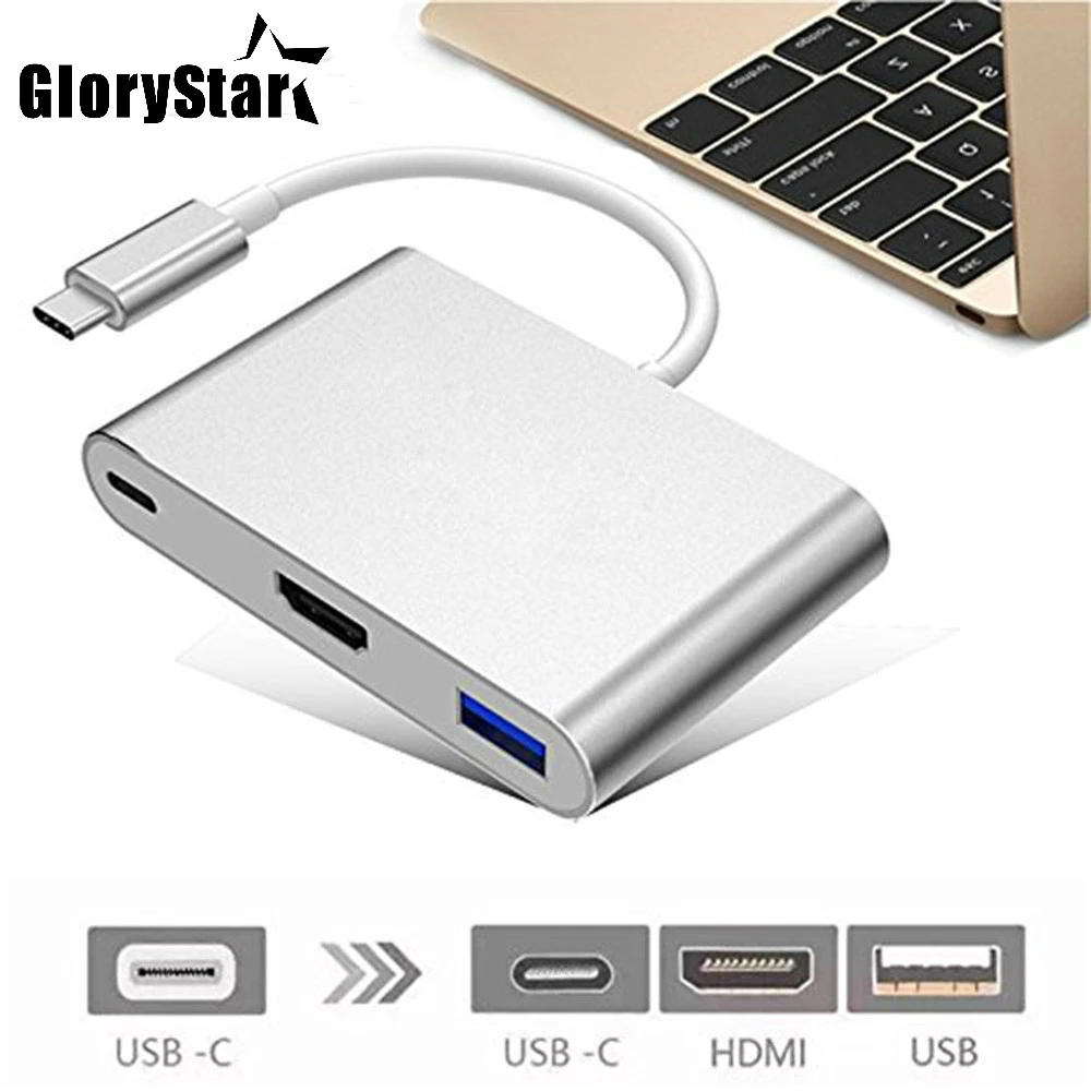 نوع c 3.1 محول usb c نوع usb إلى usb 3.0/hdmi/نوع ج الإناث شاحن محول لل أبل ماك و جوجل chromebook بكسل