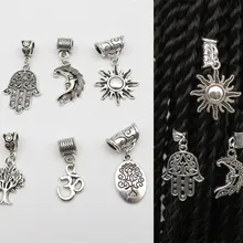 6 шт./упак. разных 6 видов стилей viking подвески, подвязанные лентой, с объемной волной, бороды, дредлоки, для увеличения объема, бусины манжеты кольца Головные уборы украшения для Для мужчин Для женщин