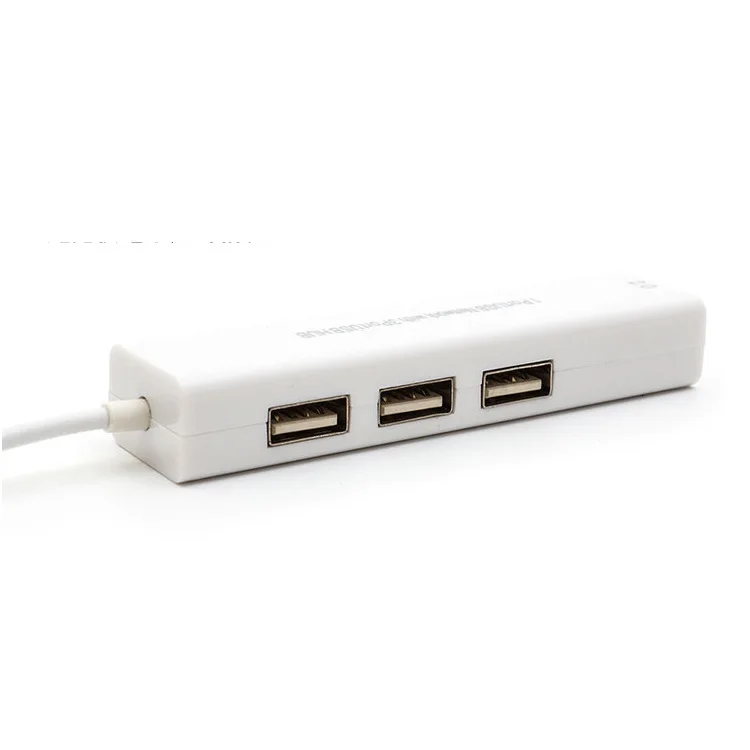 USB Ethernet с 3 портами usb-хаб 2,0 RJ45 Lan сетевая карта USB в Ethernet адаптер для Mac iOS Android PC USB 2,0 концентратор