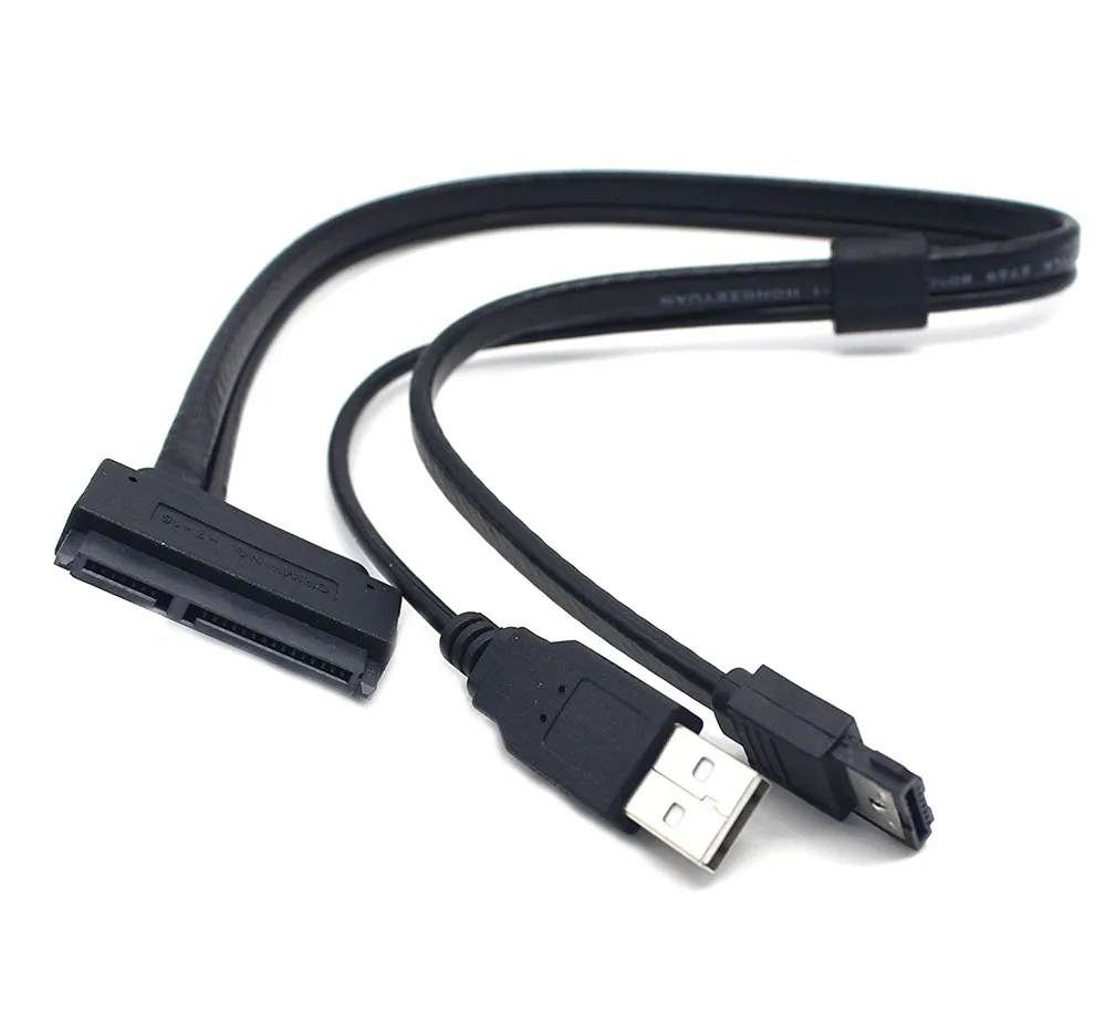 22 Pin SATA to eSATA Adapter Extension Data Cable USB Powered For 2.5