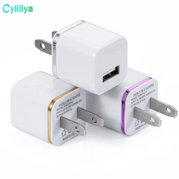 

Colorful edge 5v 1A US Plug AC Power Adapter Home Trave Wall single port USB Charger for iPhone 5 6 7 plus Samsung HTC 100 pcs