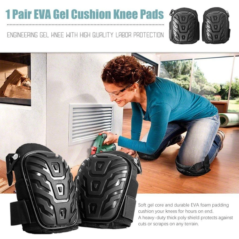 1 Pair Knee Pads for Work With Heavy Duty Foam Padding Workplace Safety Self Protection For Gardening, Cleaning and Construction acid vapor respirator