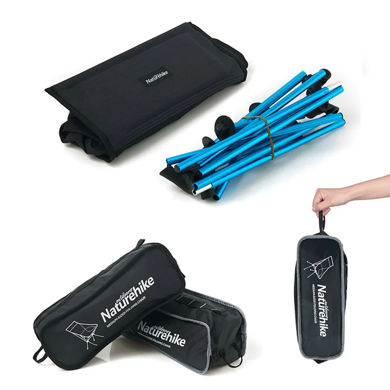 Naturehike ao ar Cadeira de Acampamento Livre Portátil Dobrável Leve Encosto Praia Espreguiçadeira Cadeira Lua Piquenique Pesca Nh17y010-z 4 Cheap Ferram. atividade ar livre