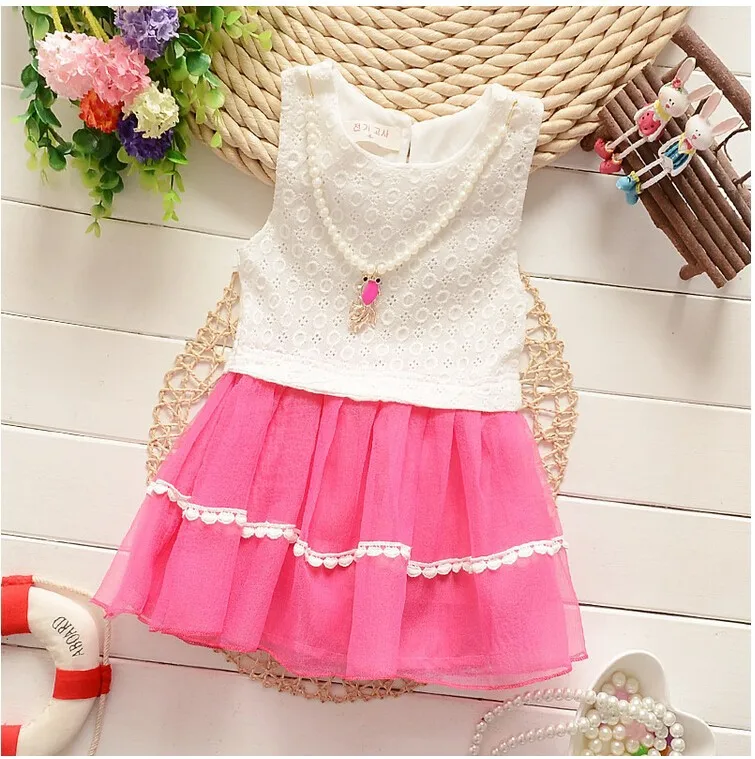 BibiCola Cute Baby Summer Girl Dress Children Kid Girls Dresses One Piece Clothing For Casual Wear Clothes | Детская одежда и