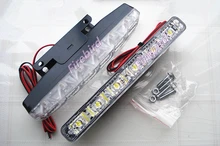 New energy saving waterproof 6Led daytime running lights DRL, 3W * 2 cold white E4 fog driving lights, free shipping