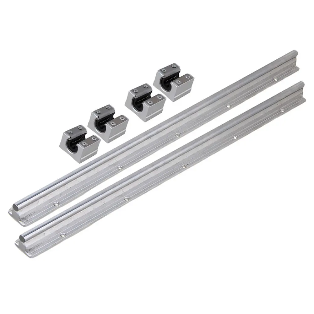 Silver Open Roller Bearing Slide Block & L500mm Sbr10 Linear Bearing