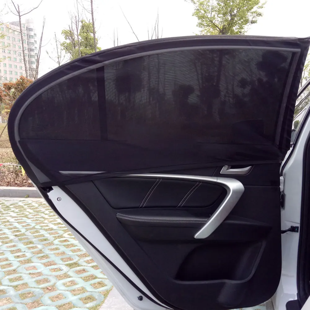

2PCS Car Window Cover Sunshade Curtain UV Protection Car Curtain Auto Windows Sunshade Side Mesh Solar Mosquito Dust Protection