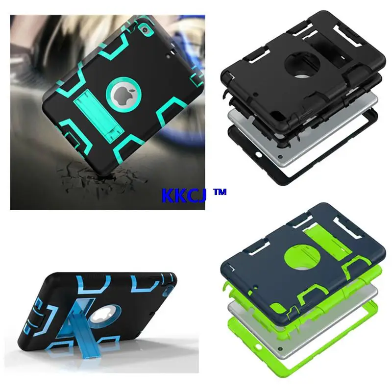 Wholesale WES Silicone High Impact Resistant Case For Apple iPad mini 1 2 3 Hybrid Armor Protective Cover For Mini2 Mini3 apple-ipad-case