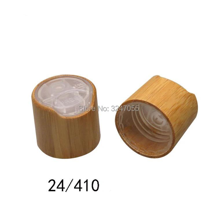 10pcs50pcs100pcs 24/410 натуральный бамбук Крышка для косметической бутылки с тонером