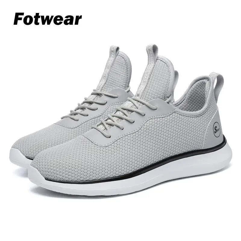 Fotwear Men's sneakers Men's casual Mesh shoes Plus size sneakers Red Black White Super lightweight Updated cushioning Tennies