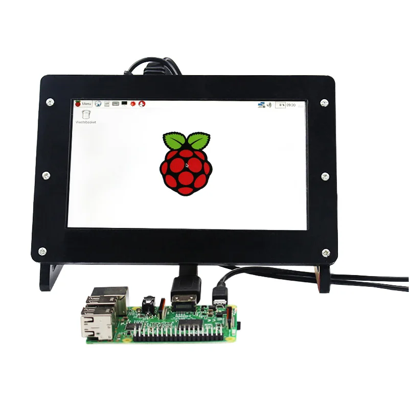 7 дюймов ЖК-дисплей держатель Экран чехол для Raspberry Pi Дисплей акриловый кронштейн для RPI монитор Поддержка Raspberry Pi 4 модели B/3B+/3B