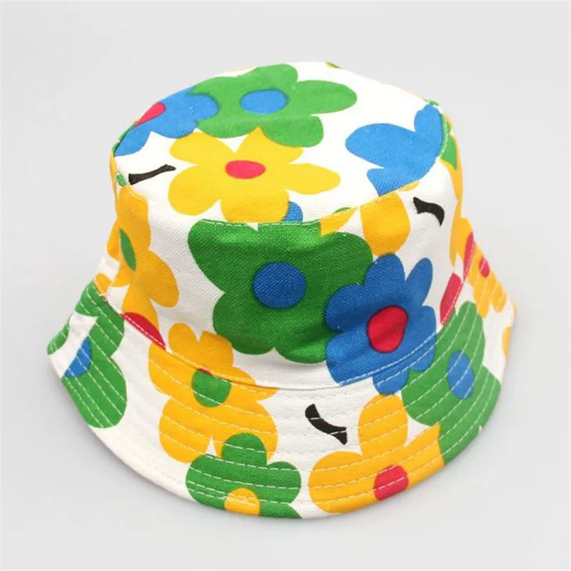 Детские солнечные шляпы девушки Весна Лето Кепка s хлопок Панама шляпа ребенок дети мальчик зоопарк животных кепки цветочные узоры От 1 до 3 лет мальчиков 404 - Цвет: 10