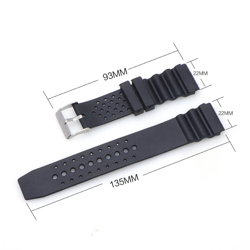  18mm 20mm 22mm Black Rubber Silicone Watchband with Buckle for Casio G-SHOCK Watch Straps belt