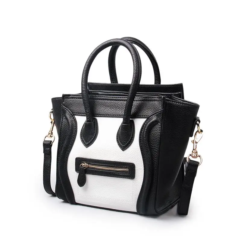 

Women New Handbag Stitching Smiley Package messenger bags female Shoulder Crossbody Bags Clutch Casual The bat package Trapeze
