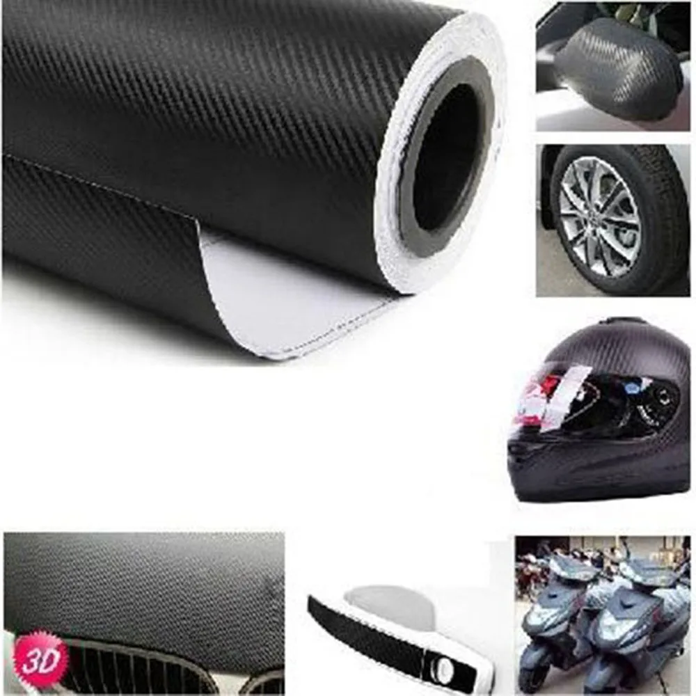 

Black Fashion 3D Carbon 152*20cm Fiber Vinyl Sticker For Motorcycle Car Ipod
