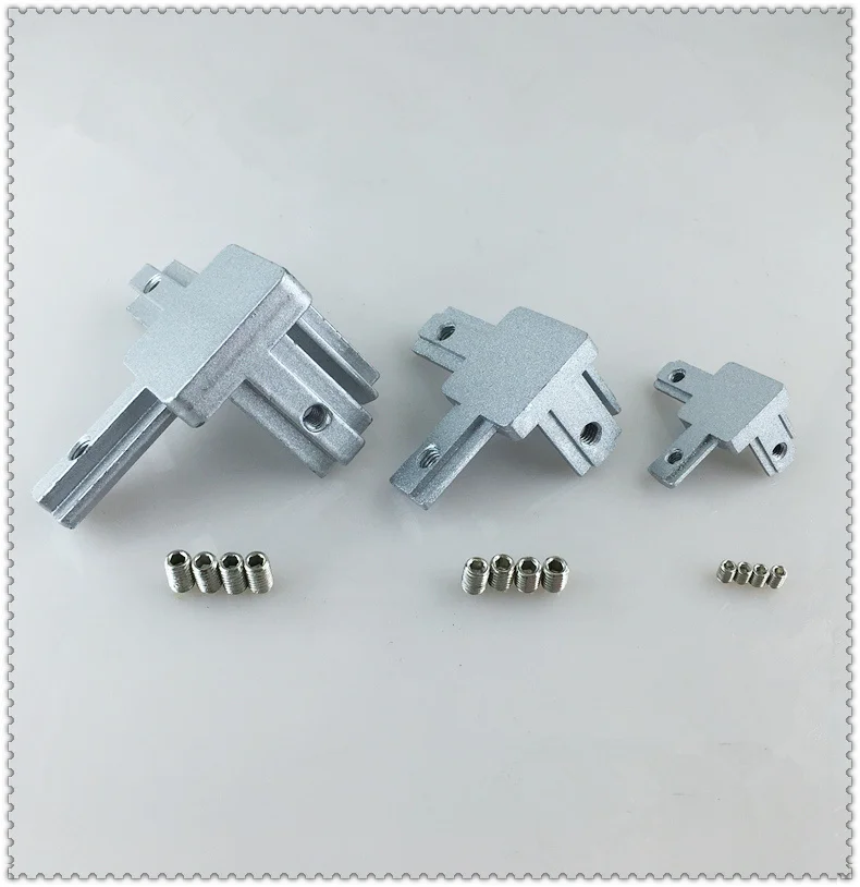 

Concealed 3-way corner connector L type three dimensional connector 3030 profile european standard right angle connector