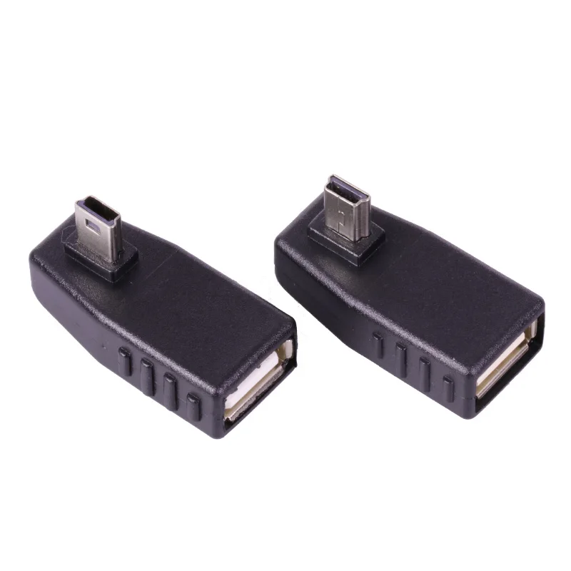 Мини USB штекер на A гнездо разъем 90 градусов Угловой удлинитель адаптер 20 шт./лот|usb