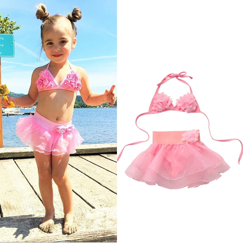 Baby Bikini Set Toddler Kids Girls Tankini Bikini Swimwear Bathing Suit Beachwear Swimming Costume Summer Swimsuit New Arrival