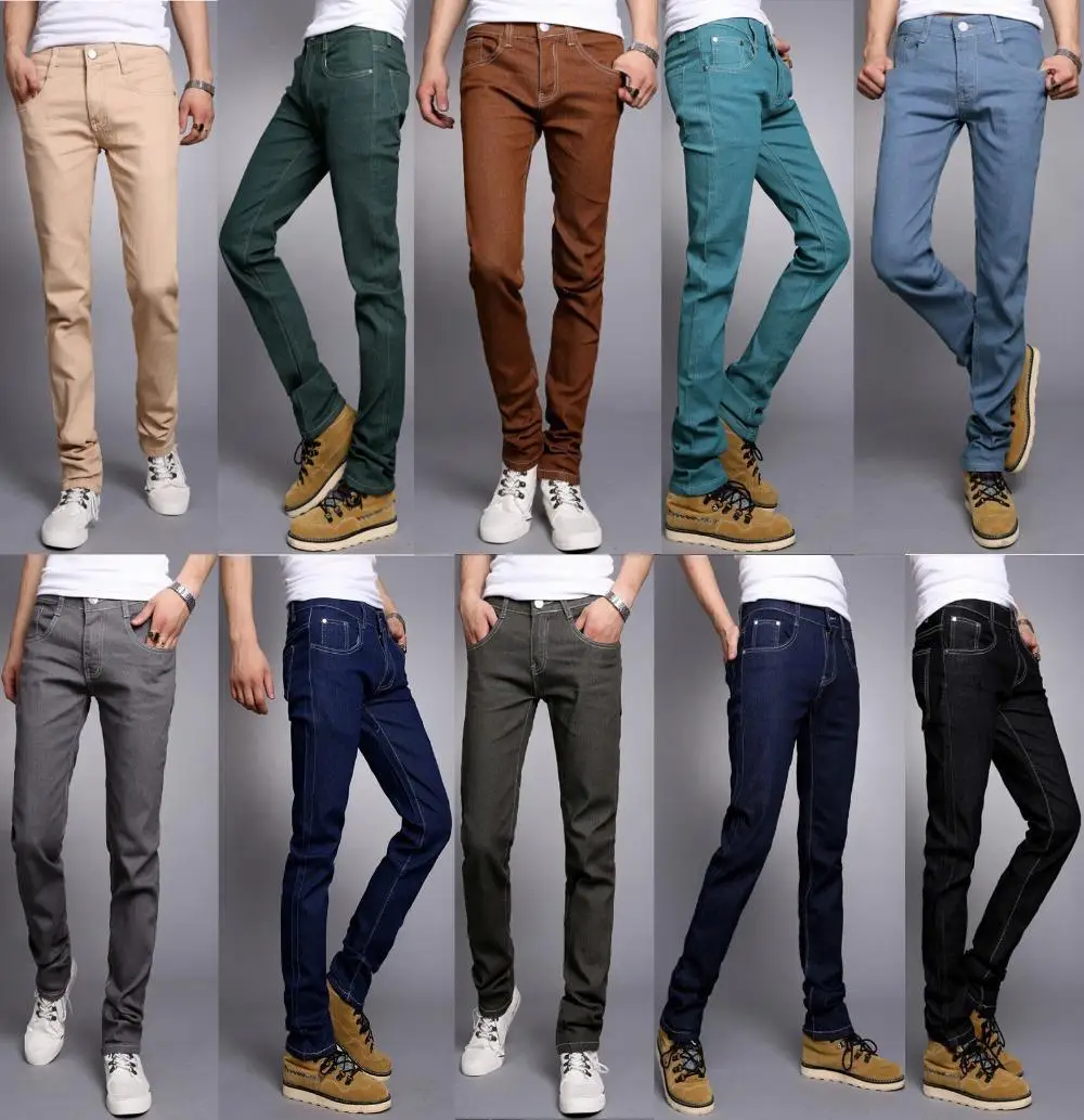 Jeans Color Skinny Jeans Denim Jeans High Quality True Jeans Men Casual Pants _ - AliExpress Mobile