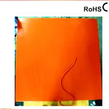 1100*1100*1,5 мм Тепловая Горячая кровать для 3D-принтера гибкий силиконовый подогреватель 120 в 2500 Вт 1000 мм свинцовая проволока выходящая из середины 1 стороны