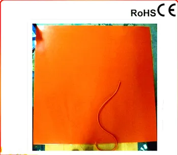 

1100*1100*1.5mm Heat Hot Bed for 3D Printer Flexible silicone heater 120v 2500w 1000mm lead wire come out from middle of 1 side