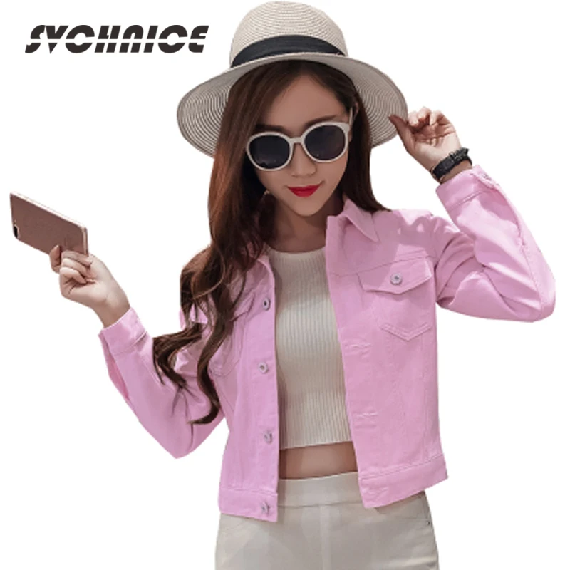 New 2017 Spring Summer Vintage Cropped Denim Jacket Short