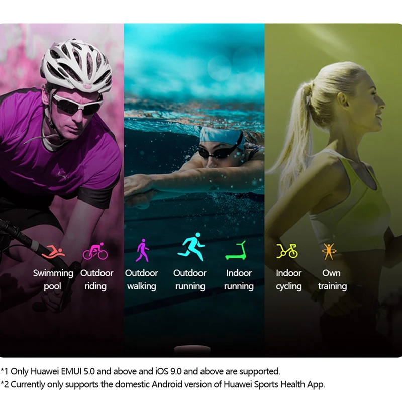 Оригинальный Huawei Honor Band 4 Amoled 0 95 &quotцветной сенсорный экран Смарт браслет с