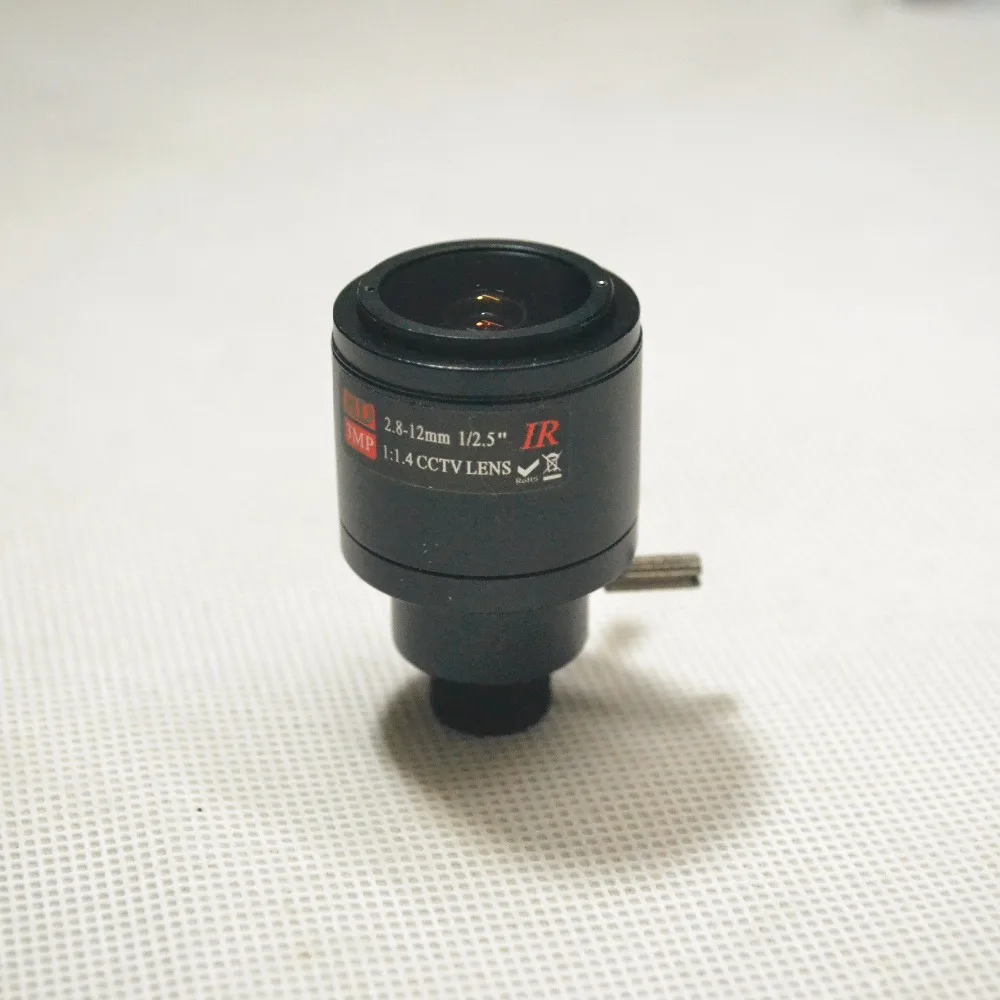 

3MP Len Fixed Iris M12 HD 2.8-12mm view angle 90~28Degree Varifocal cctv IR HD Lens,F1.4,Manual Focus Zoom