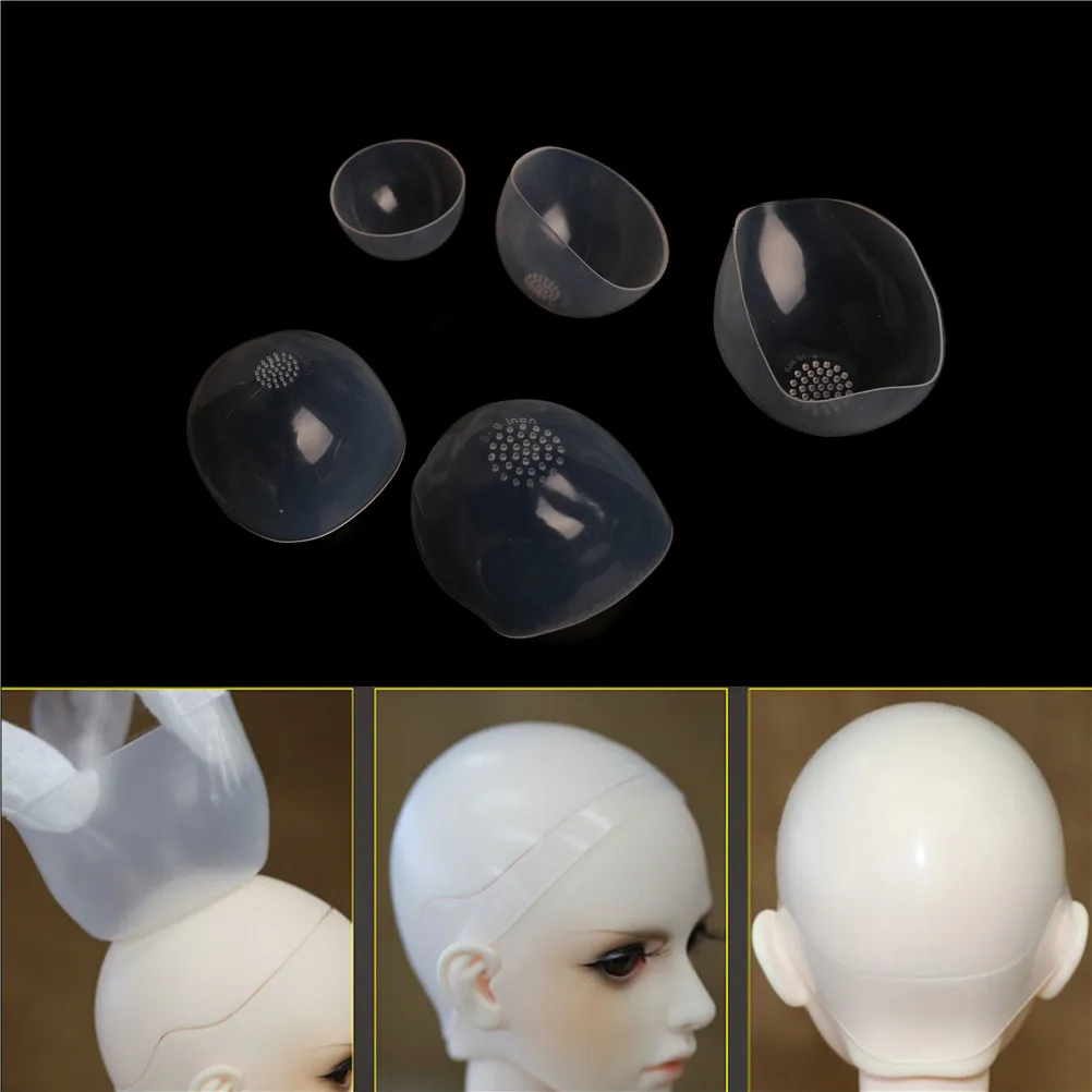1 шт. голова прозрачный силиконовый парик крышка Защитная крышка для 1/6 1/4 1/3 BJD SD кукольные аксессуары