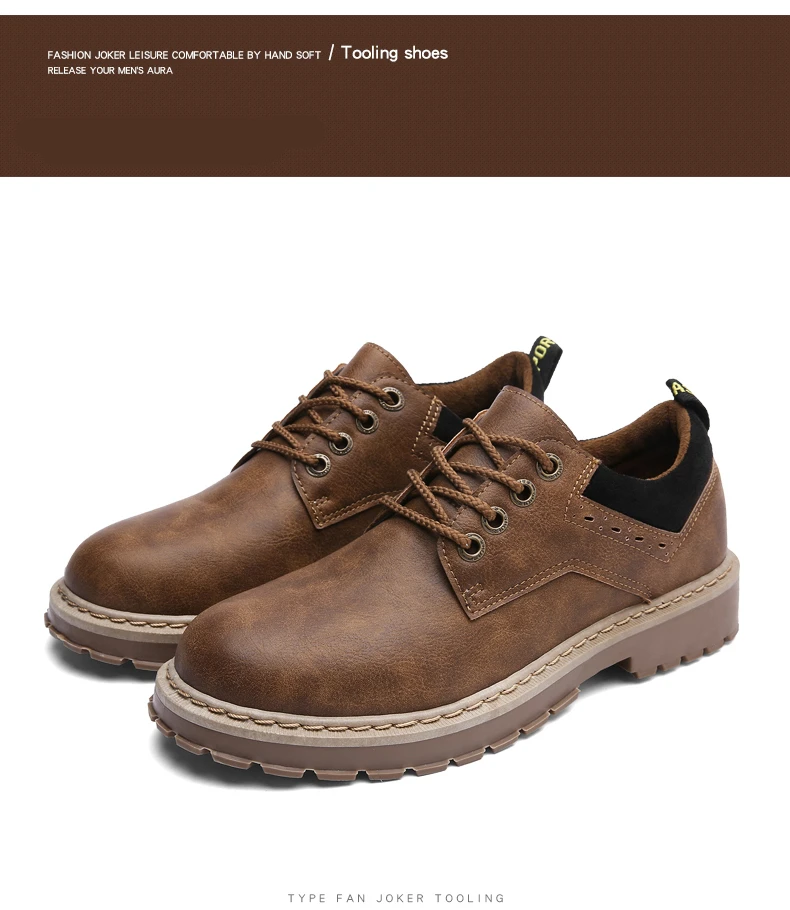 DESERT RAM Brand Men's Boots Mens Leisure Warm Shoes Men Casual Leather Martins Boots Male Winter Retro Black Brown Tooling Shoe (18)
