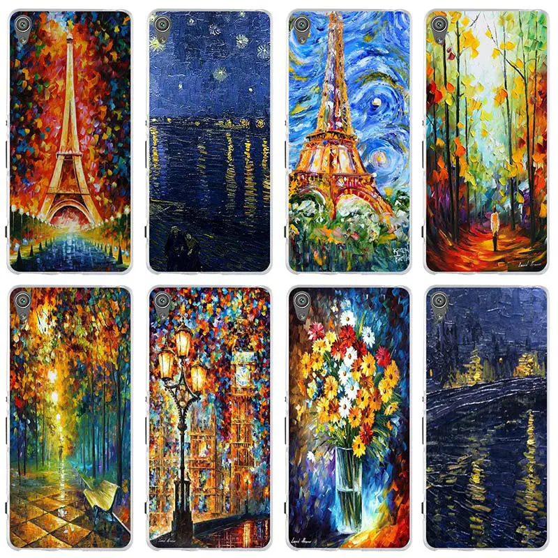 Мягкие силиконовые чехлы для телефонов Sony Xperia E3 E5 T3 M2 M4 M5 XA XZ Z Z1 Z2 Z3 Z4 Z5 Compact Van Gogh