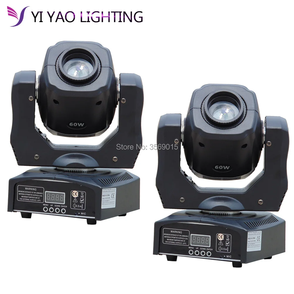 

60W spot led moving head gobo lights with DMX control for projector dj stage lighting 2pcs/lot