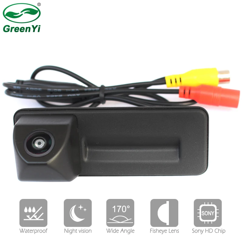 

GreenYi 170 Degree Starlight Night Vision Car Trunk Handle Rear View Camera for Skoda Fabia Octavia Yeti Superb Audi