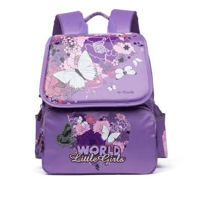 Russia Delune Girls School Bags Butterfly Floral Pattern Children s School Backpacks Waterproof Orthopedic Backpacks Mochila