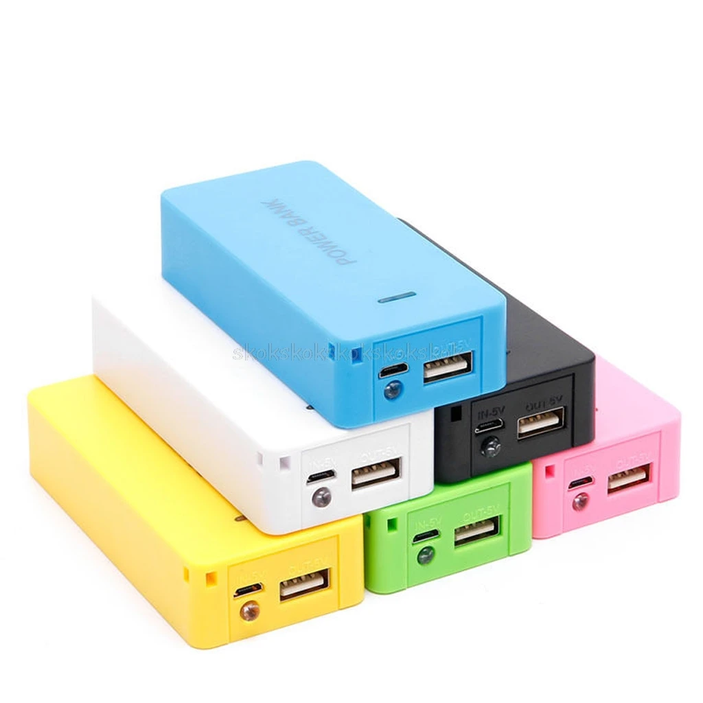 

5V 1A 2 x 18650 Battery Power Bank Case With LED DIY Box Charger For Cell Phone N06 dropship