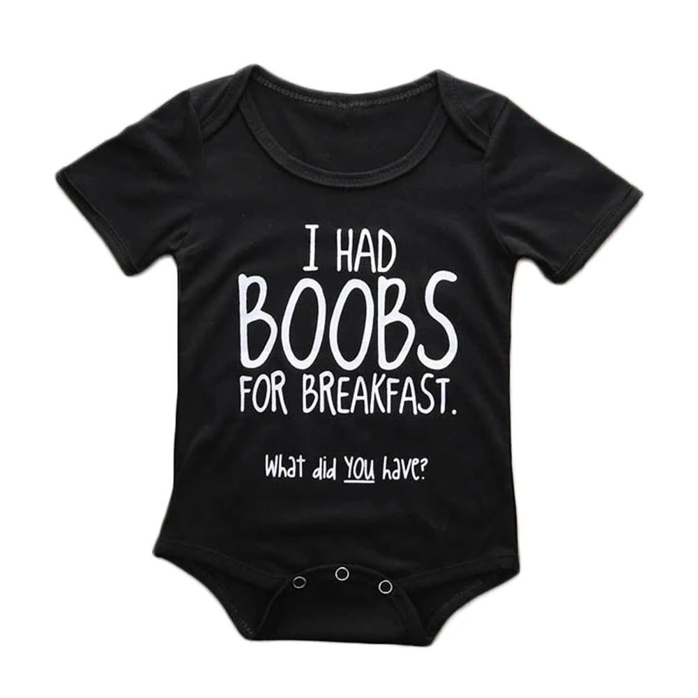 

New Baby Boy Girls Cotton Romper Jumpsuit One-Piece Outfits Letter Short Sleeve Romper Clothes 0-24M #20