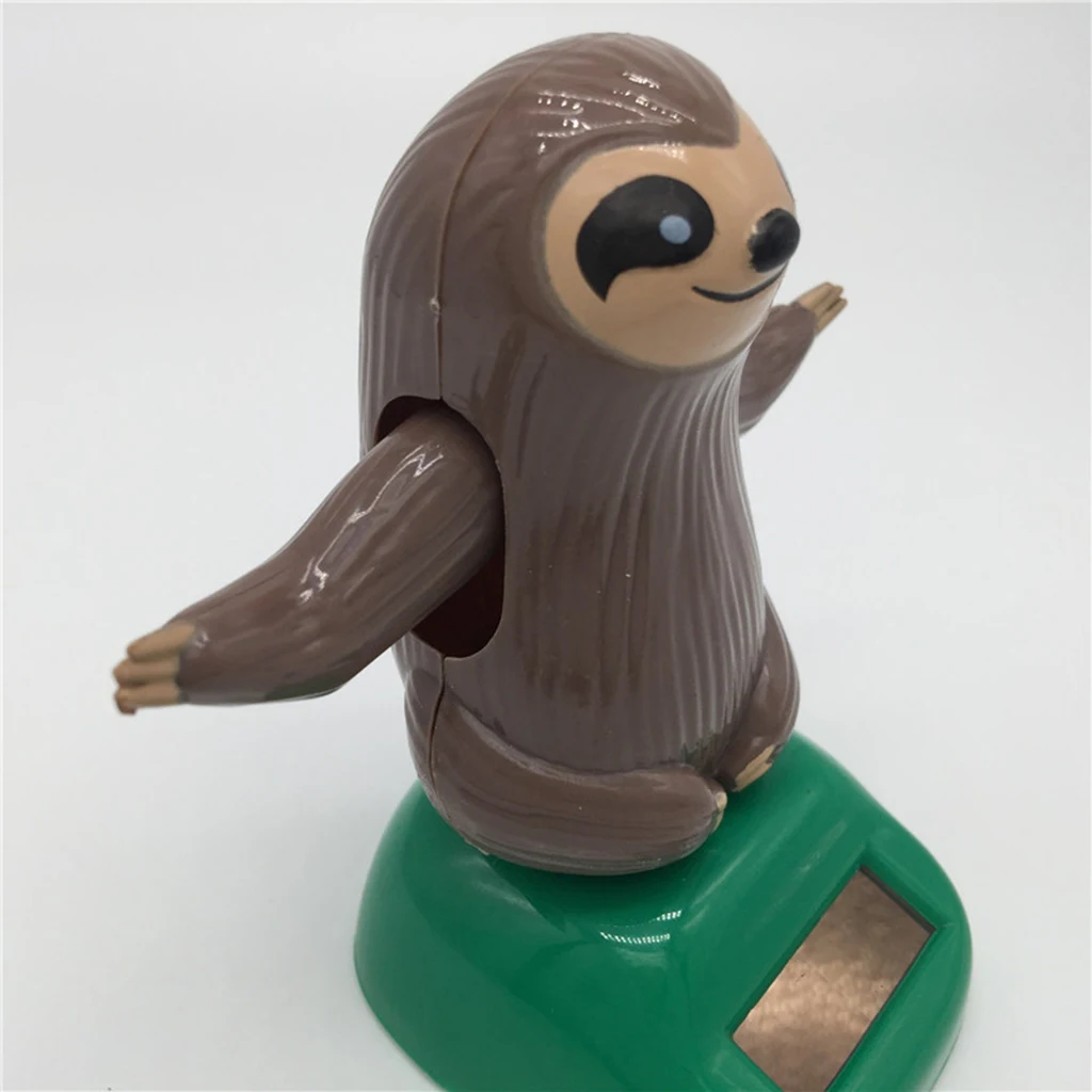 Cute Solar Powered Bobbling Toy Shaking Hand Sloth Home/Office/Car Desk Ornament Kids Children Birthday Gift