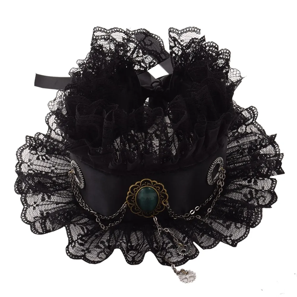 Victorian Steampunk Ruffled Collar Vintage