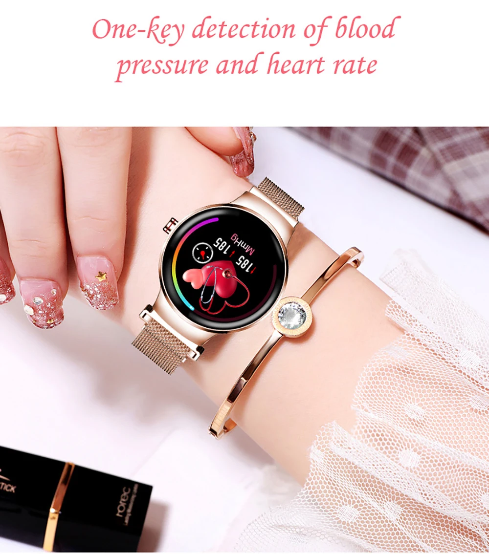 LYKRY H5 Women Smart Watch Blood Pressure Heart Rate Monitor Fitness tracker IP67 Waterproof Fanshion Sport Smartwatch