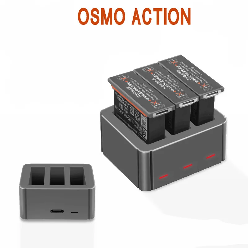 Зарядное устройство для Osmo Action Sports литиевая батарейка для камеры умная Быстрая зарядка 3 зарядное устройство аксессуары для камеры