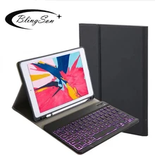 Чехол для iPad 9,7 /Pro 9,7/Air2/Air 5th 6th универсальная версия Bluetooth клавиатура чехол с 7 видов цветов подсветкой
